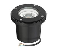 Lámpara de pie empotrable BOFU para exterior IP67 orientable negra redonda