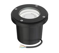 Lámpara de pie empotrable BOFU para exterior IP67 orientable negra redonda