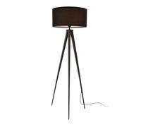 Lámpara de pie faro - trípode 153 x ø50 cm metal tela - negro - 1 x e27 - 60w [lux.pro] 153 cm