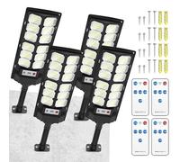 Lámpara de pie genérica, luz solar impermeable LED, 4 piezas, 400 W, lámpara de pie de seguridad para aparcamiento, para exterior, garaje, patio, pasillo, granero, jardín, , patio trasero y