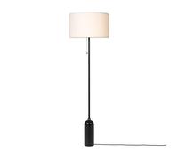 GUBI Lámpara de pie Gravity Acero negro/blanco