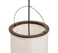 GUBI Silk Lantern lámpara de pie Blanco natural seda-semi mate negro. 163 cm
