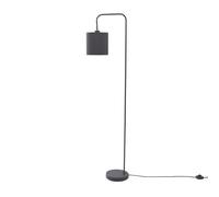 Lámpara de pie 'Hinay' en Negro hecho de Metal e.o. para Salón & Comedor (1 llama, E27) de Lindby | lámpara de pie textil