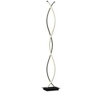 HOMCOM Lámpara de pie LED regulable con interruptor de pie 144 cm Negro | Lámpara de pie de doble espiral para sala de estar/dormitorio.