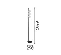 Lámpara de pie IDEAL LUX Binomio en latón, 160 cm, metal, 3 luces