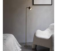 Lámpara de pie IDEAL LUX Dodo en latón, altura 118 cm, metal, atenuador de