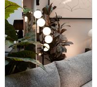 Lámpara de pie KARE Scala Balls, negra, 160 cm, G9