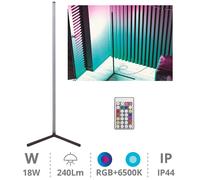 Lámpara de Pie LED 18W RGB + 6500K con Control y Sensor de Sonido - GSC