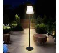 Lámpara de pie LED con batería, blanco cálido, cambio de color, 106 x 16 cm, lámpara de jardín negra, 4 modos de luz, recargable USB, balcón, terraza, exterior, luz ambiental