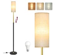 Lámpara de pie LED con pantalla de tela, 148-178 cm