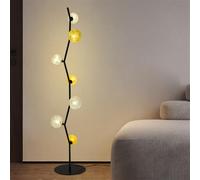 Lámpara de pie LED contemporánea para sala de estar, dormitorio, estudio y espacios decorativos, elegante diseño pastoral para necesidades de iluminación del hogar y villa