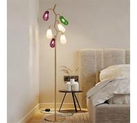 Lámpara de pie LED contemporánea para sala de estar, dormitorio, estudio y espacios decorativos, elegante diseño pastoral para necesidades de iluminación del hogar y villa