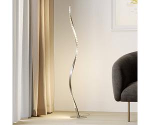 Lámpara de pie LED Criostal de Lindby, RGBW, atenuable, control remoto