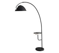 Lámpara de pie LED curvada con control remoto y estadística de carga inalámbrica, luz de pie para sala de estar, dormitorio, oficina, lámpara de poste moderna para decoración del hogar