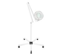 Lámpara de pie LED de 8 dioptrías, con 5 bases giratorias y brazo con lupa de pie, 120 LED de 24 W, para cosmetólogos, bordadores, dentistas, técnicos de uñas