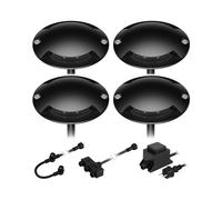 Lámpara de pie LED de superficie Bunda 2 luces negra para exteriores