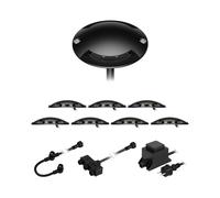 Lámpara de pie LED de superficie Bunda 2 luces negra para exteriores