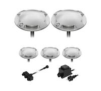 Lámpara de pie LED de superficie Bunda 4-flame para exterior blanco cálido 5s