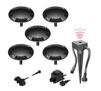 Lámpara de pie LED de superficie Bunda 4 luces con sensor crepuscular para