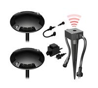 Lámpara de pie LED de superficie Bunda 4 luces con sensor crepuscular para