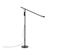 Lámpara de pie LED HAY Fifty-Fifty, negra, altura 135 cm, atenuable.