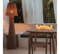 newgarden - Lámpra de Pie Grande LOLA 165 cm NATURE de Estilo Boho. Hecha de Fibras Naturales en España. Varios Acabados de Luz con Cable o Batería Recargable (165cm Cable (Sin bombilla))