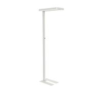 Lámpara de pie LED MAULjaval, blanca, 196 cm, atenuable, base