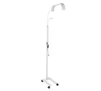 Lámpara de Pie LED para Extensiones de Pestañas, Lámpara de Media Luna para Maquillaje Facial, Spa, Salón, Cejas, Uñas, 3 Brillos Ajustables, Ajuste de Altura, Soporte para (WHITE)