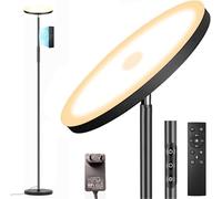 Lampara de Pie LED Regulable, 36W Lámpara de Pie Salon 3600LM Súper Brillantecon, Lámpara de Pie con Control Remoto y Control Táctil Lectura Lámpara Alta para Salon de Estar Dormitorio Oficina
