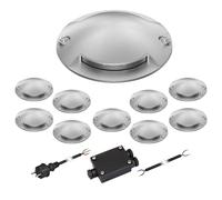 Lámpara de pie LED RUNDA para exterior IP67 2 luces aluminio redondo 70mm Ø