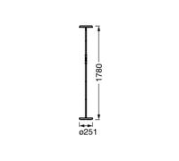 Lámpara de pie LED WiFi OSRAM SMART+, negra, arriba/abajo, RGB CCT