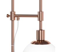 Lámpara de pie Maytoni Erich, latón rosado, vidrio/metal, 1 luz