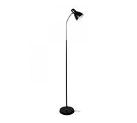 BEL AIR HOME - Pie de Salón Megara - Blanco de Metal - 155 cm de altura - Portalámparas E-27 para iluminar cualquier espacio de manera versátil y elegante (NEGRO)