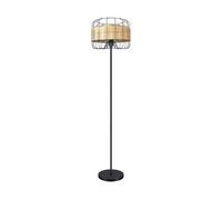 Abrila Zenda Negro - Lámpara Pie Salón Moderno 1Xe27 35 Cm