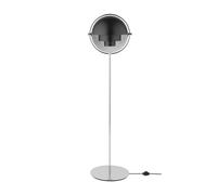 Lámpara de pie Gubi Multi-Lite, altura 148 cm, cromada/negro antracita