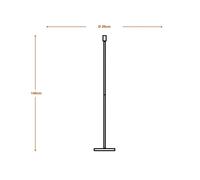 Lámpara de pie OSRAM DECOR STICK, gris oscuro, altura 146 cm, 1 x E27