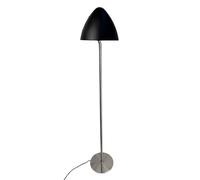 Dyberg Larsen lámpara de pie Oulu, negro/acero, altura 128 cm