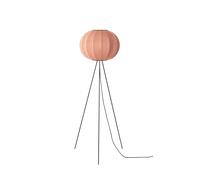 Lámpara de Pie Redonda con Diseño de Punto, Alta, Ø45 cm , Coral.