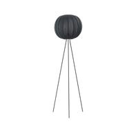 Lámpara de Pie Redonda Tejida a Knit-Wit, Alta, Ø45, Negra