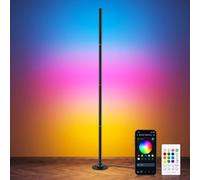 Lámpara de pie RGB para salón de 160CM, lámpara de esquina regulable con aplicación inteligente y mando a distancia, lámpara de pie LED de bricolaje con 16 millones de colores, sincronización de