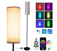 Lampara de pie,RGBCW Lamparas Salon LED Regulable de Control Continuo 800lm Mando a Distancia y APP Lámpara de pie Moderna con Modo Bricolaje y Música Compatible Alexa y Google Home 2500K-9000K