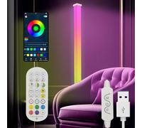 Lámpara de Pie RGBIC Digital, Mando Distancia y App, Sincronización por Sonidos, 16 Millones de Colores, Modos y Efectos de Luz, Ambilight, Decoración Led gaming, fiestas, chillout (Lámpara Suelo)