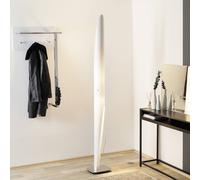 lámpara de pie Shakti de kdln, cromada, blanco satinado, altura 200 cm