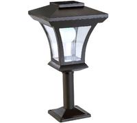 Lámpara de pie solar LED, en diseño de farol, 45 lúmenes, 0,3 vatios