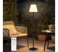Lámpara de pie solar para exteriores blanco cálido blanco frío luz regulable sensor de luz lámpara de pie para 2 en 1 lámpara de pie lámpara de mesa, resistente tu hogar hotel mesa de comedor y jardín