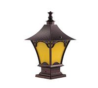 Lámpara de Pilar de trébol de Cuatro Hojas Impermeable al Aire Libre IP54 Patio de Aluminio Bolardo Columna Luz Exterior Villa Jardín Rural Poste al Aire Libre Linterna E27