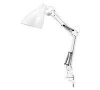 Lámpara De Pinza De Metal Blanca OSRAM E27 Ajustable Para Escritorio 40 Cm
