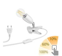 Lámpara de pinza E27 LIK blanca incl. lámpara LED E27 963lm blanco cálido [EEK: D]