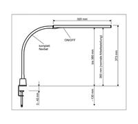 Lámpara LED de sobremesa MAULpirro MAUL, con pinza de sujeción