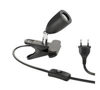 Lámpara de pinza LIK interruptor negro mate 1x E27 máx. 60W